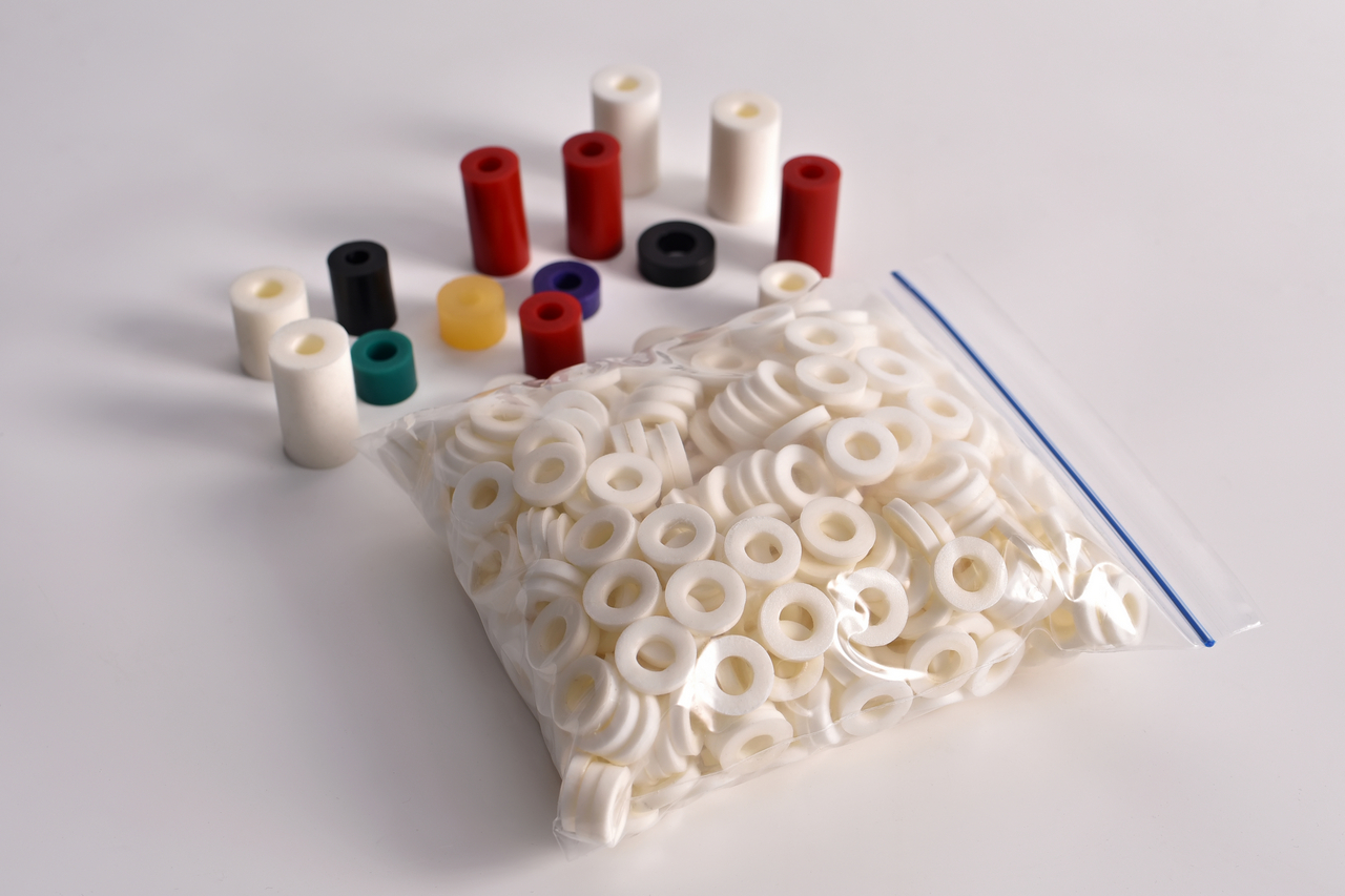 black, fuxia, yellow, red, violet, polyurethane, rubber (PU), PUR, Cell PU, elastomer products